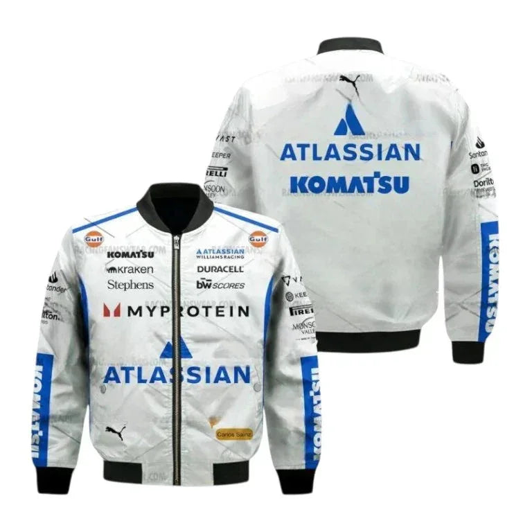 2025 Carlos Sainz Williams F1 Bomber Jacket – #55 Edition - F1 Vintage Jackets