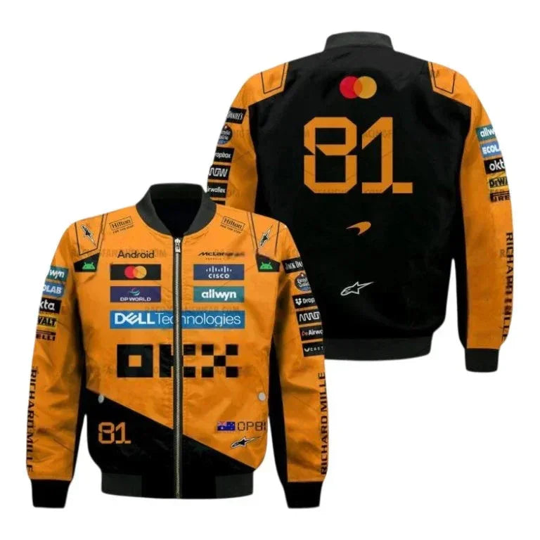 2025 Oscar Piastri McLaren F1 Bomber Jacket - F1 Vintage Jackets
