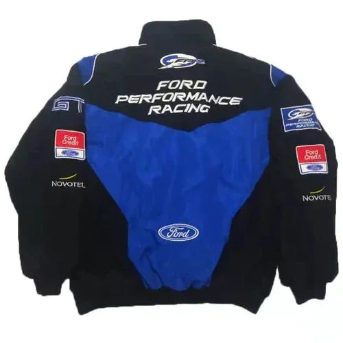 Black Ford Vintage Racing Jacket - F1 Vintage Jackets