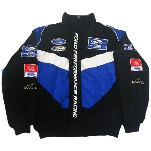Black Ford Vintage Racing Jacket - F1 Vintage Jackets
