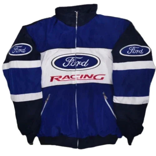 Blue Ford Vintage Racing Jackets - F1 Vintage Jackets