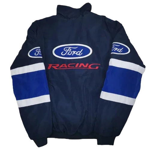 Blue Ford Vintage Racing Jackets - F1 Vintage Jackets