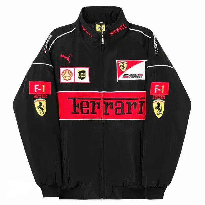 Ferrari Vintage Racing Jacket Black - F1 Vintage Jackets