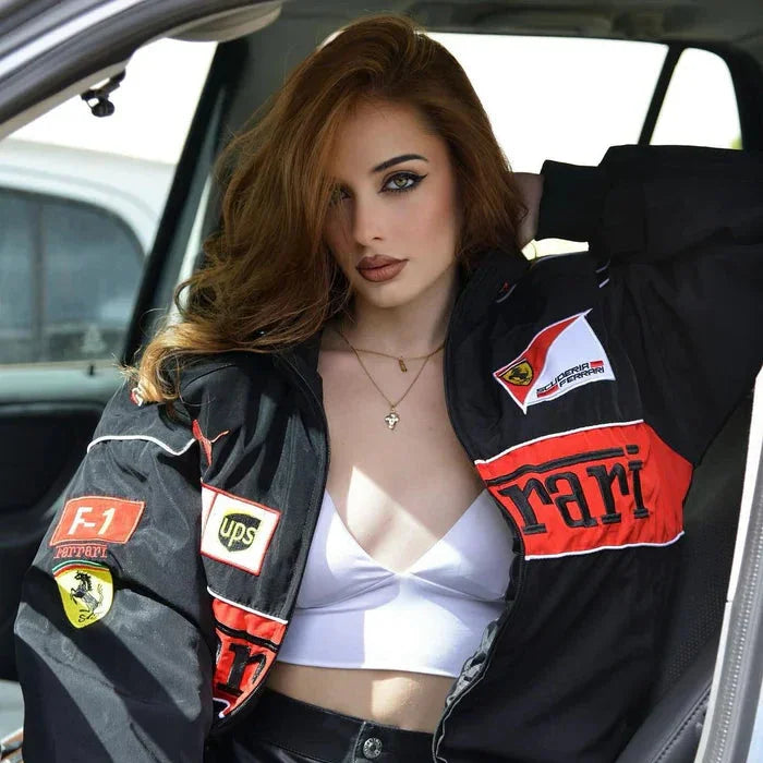 Ferrari Vintage Racing Jacket Black - F1 Vintage Jackets