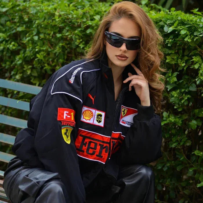 Ferrari Vintage Racing Jacket Black - F1 Vintage Jackets