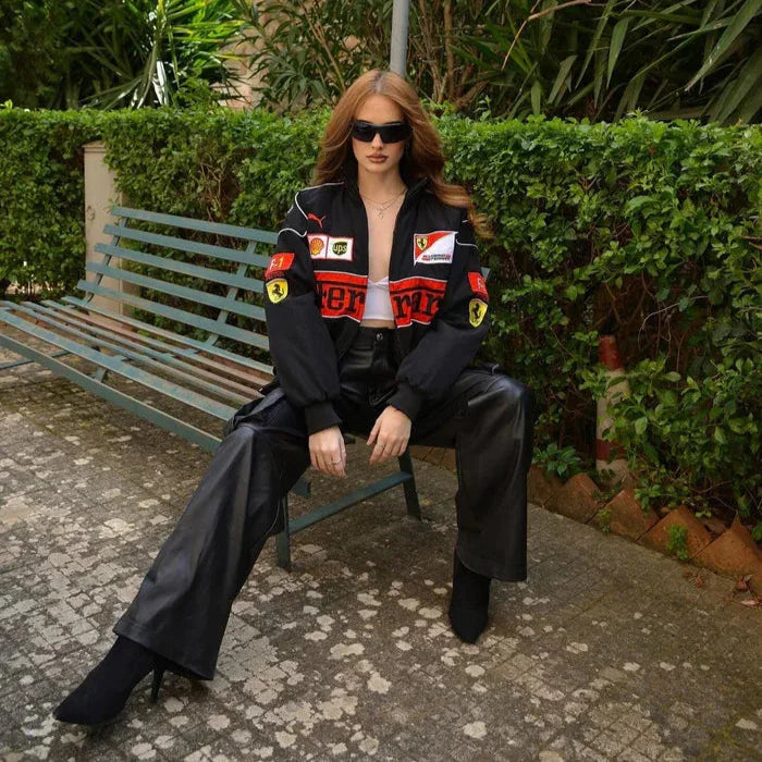 Ferrari Vintage Racing Jacket Black - F1 Vintage Jackets