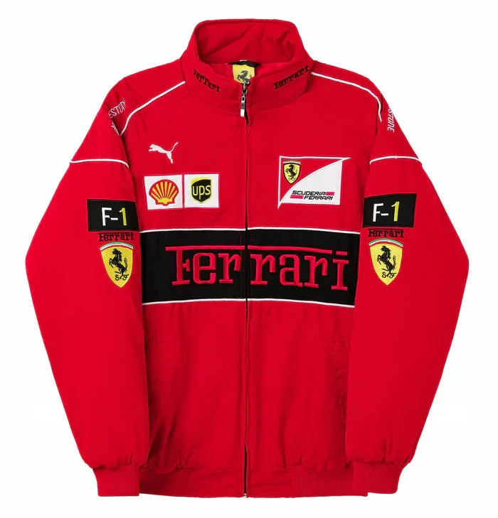 Ferrari Vintage Racing Jacket Red - F1 Vintage Jackets