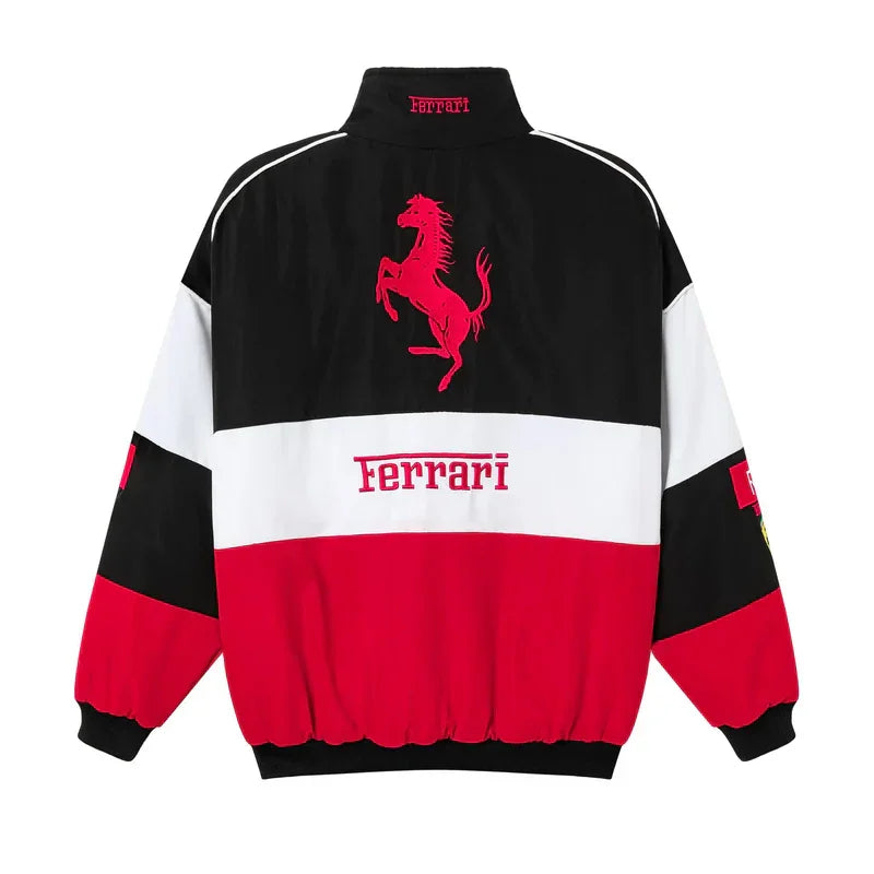 Ferrari Vintage Racing Jacket White - F1 Vintage Jackets