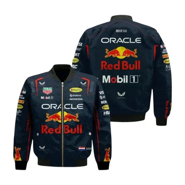 2025 Max Verstappen Formula One Bomber Jacket – Red Bull Racing Edition - F1 Vintage Jackets