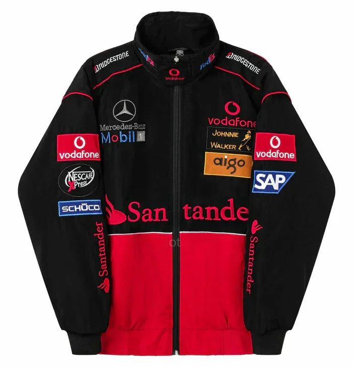 Mercedes Vintage Racing Jacket Red & Black - F1 Vintage Jackets