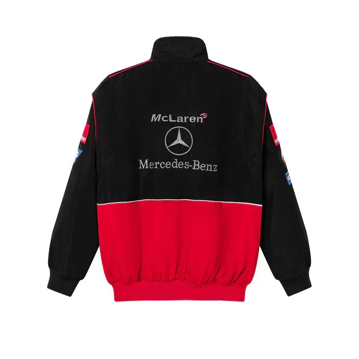 Mercedes Vintage Racing Jacket Red & Black - F1 Vintage Jackets