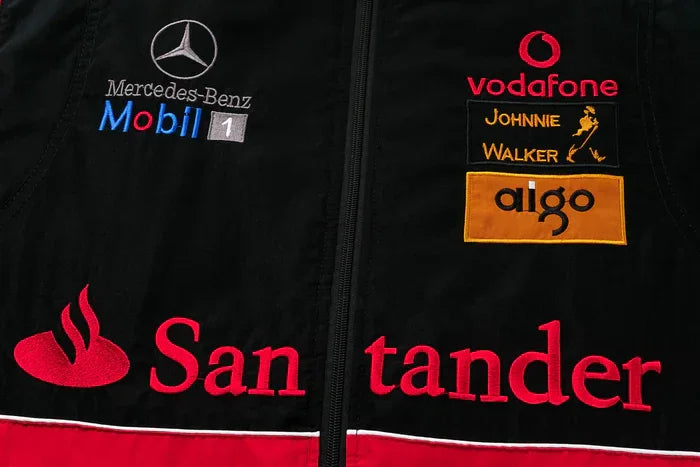 Mercedes Vintage Racing Jacket Red & Black - F1 Vintage Jackets