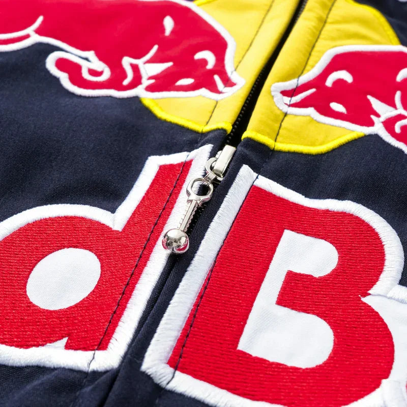 Red Bull Vintage Racing Embroidery Jacket - F1 Vintage Jackets