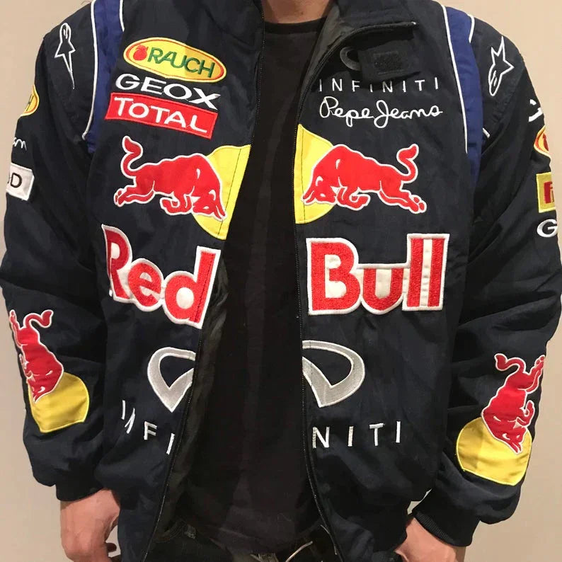 Red Bull Vintage Racing Jacket - F1 Vintage Jackets
