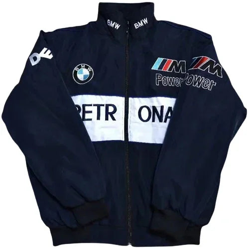 White BMW Vintage Racing Jacket - F1 Vintage Jackets