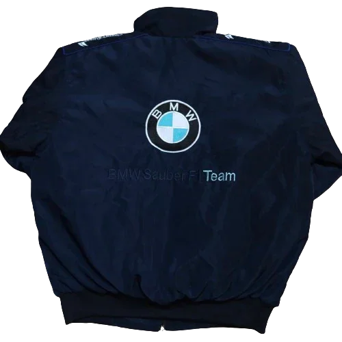 White BMW Vintage Racing Jacket - F1 Vintage Jackets